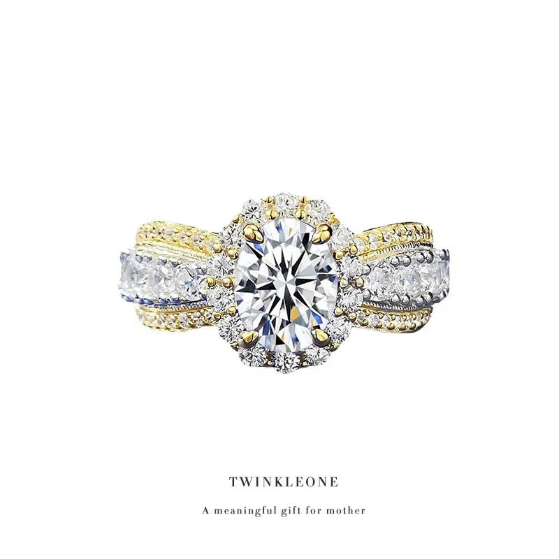 "My Queen" Mother's Ring - S925 Silver, Moissanite