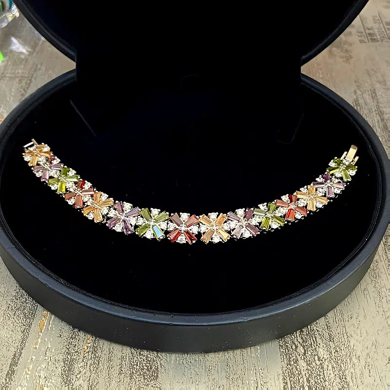 TWINKLEONE Colorful Zirconia Handmade Bracelet – Passionate & Free-Spirited