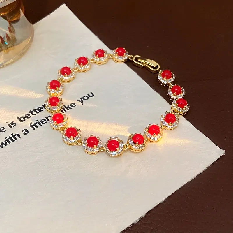 TWINKLE ONE Red Zirconia Bracelet