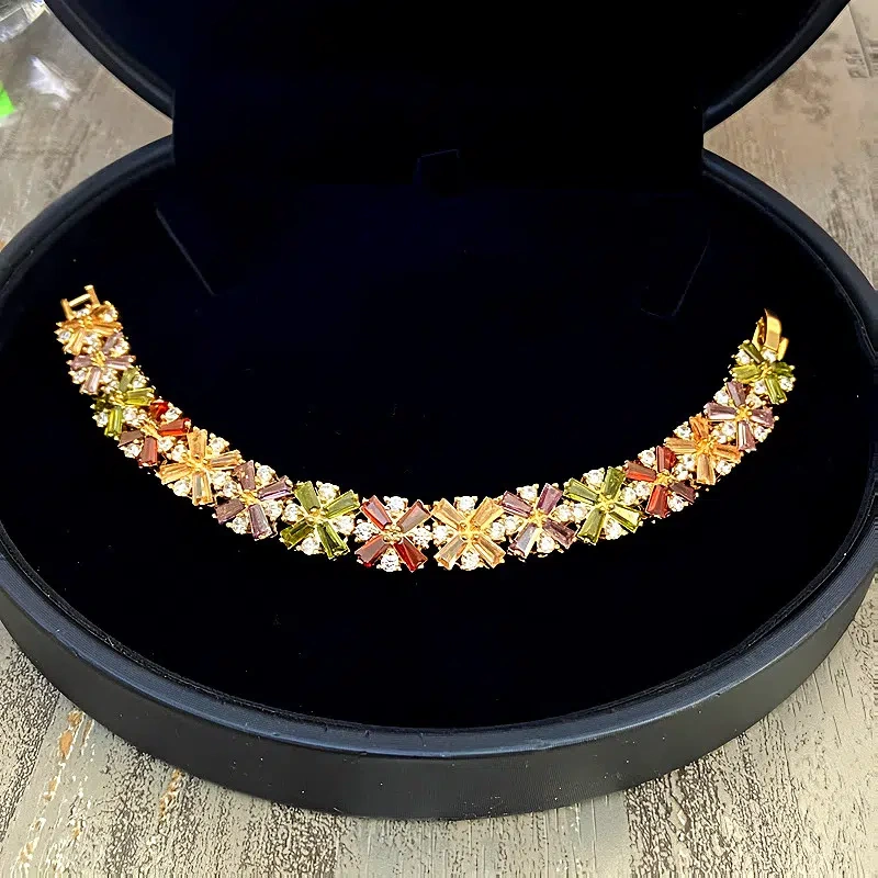 TWINKLEONE Colorful Zirconia Handmade Bracelet – Passionate & Free-Spirited