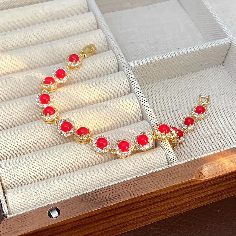 TWINKLE ONE Red Zirconia Bracelet