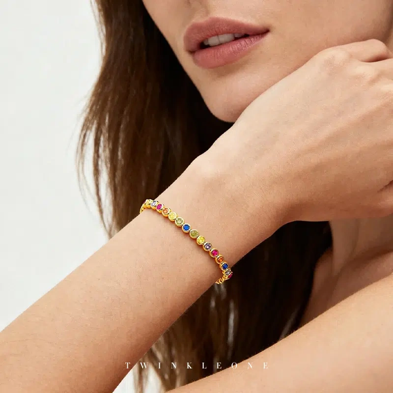 TWINKLEONE Colored Zirconia Bracelet