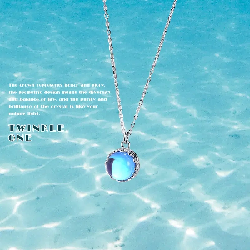 Gift for your friend: S925 Sterling Silver Crystal Necklace