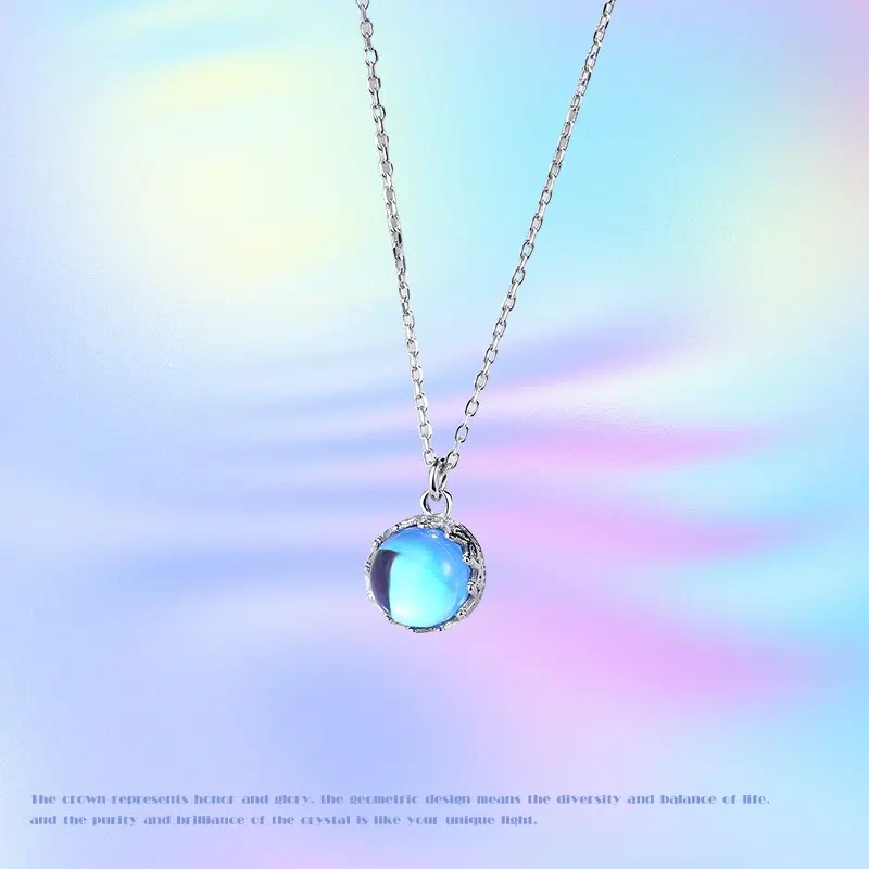 Gift for your friend: S925 Sterling Silver Crystal Necklace