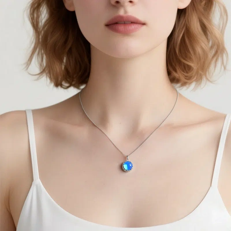 Gift for your friend: S925 Sterling Silver Crystal Necklace