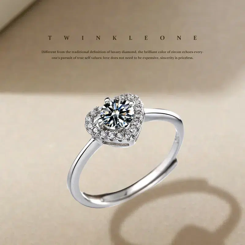 S925 Silver Heart Ring；Embrace Emotional Health