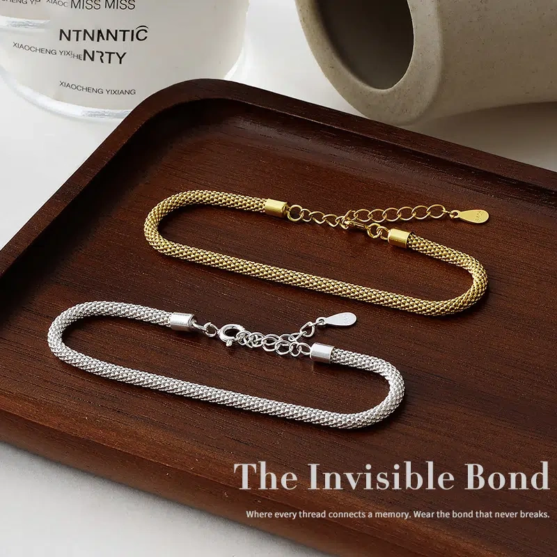​ “The Invisible Bond” Woven Chain Bracelet s925 Silver