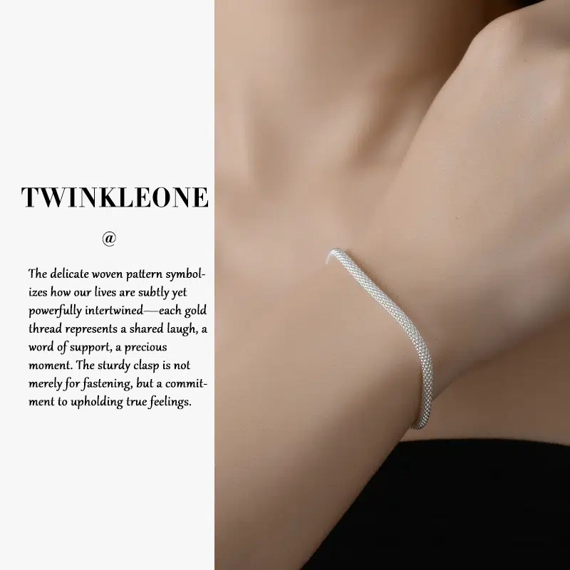 ​ “The Invisible Bond” Woven Chain Bracelet s925 Silver