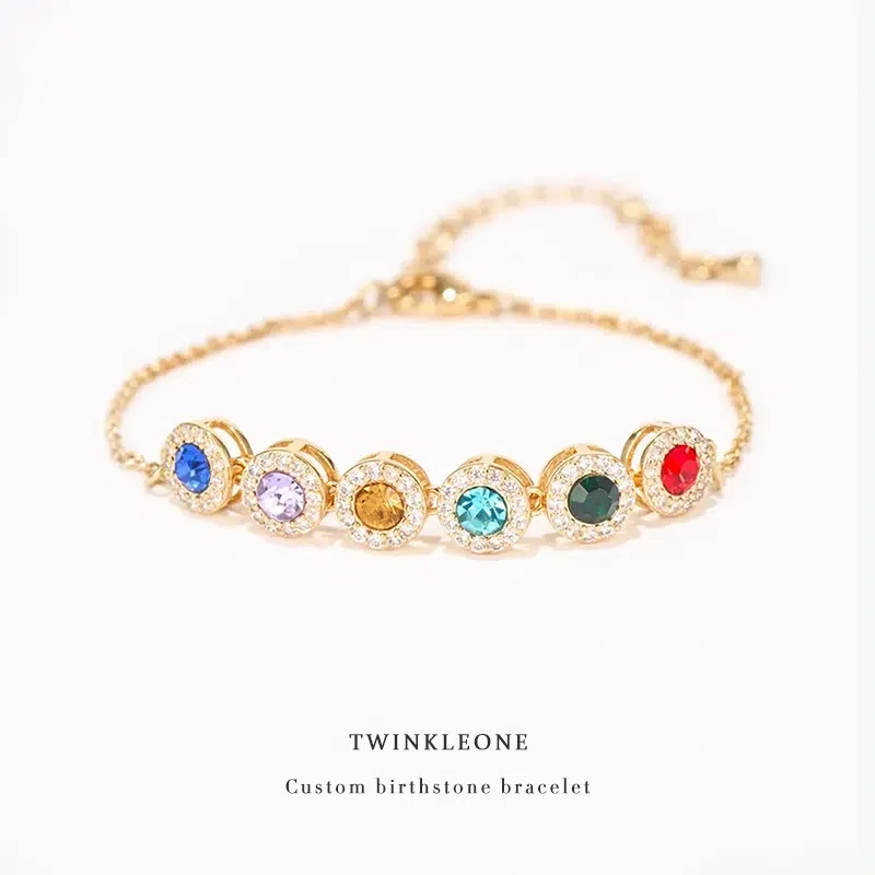 Specialized With 1-14 Kids Birthstones Gift For Her Bracelet