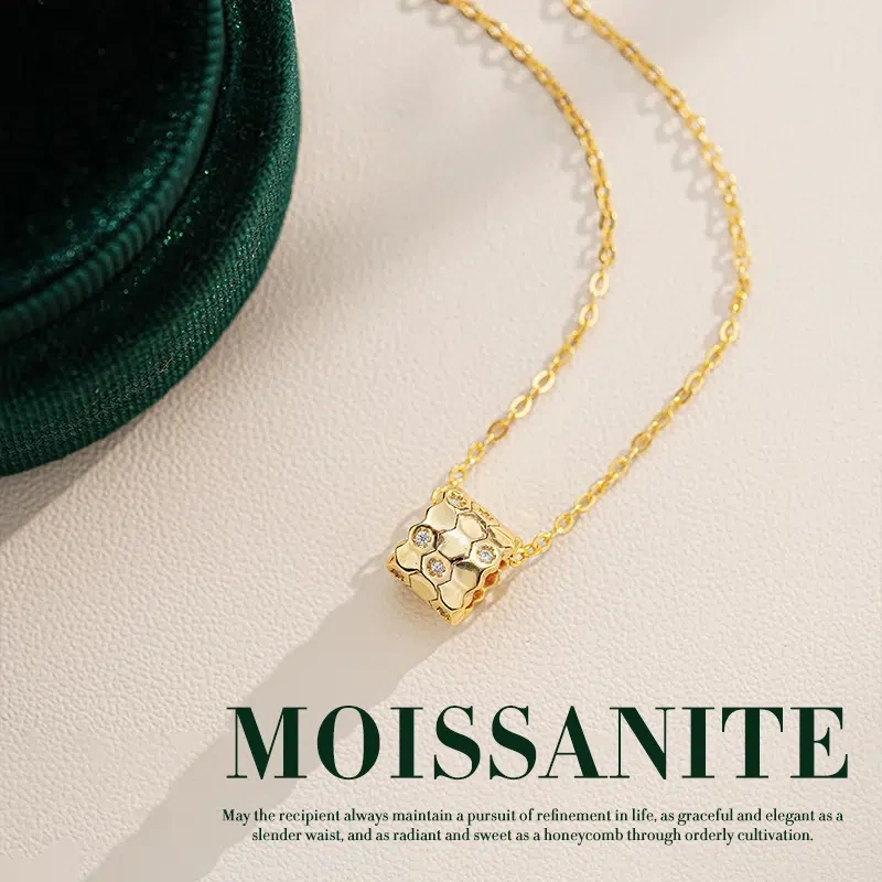 Wild and elegant waist-slimming necklace - sterling silver and moissanite, a talisman of inner strength.