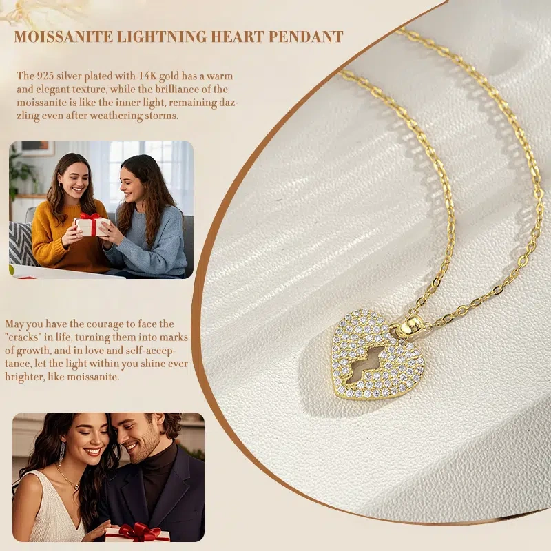 Heart’s Compass Necklace - Sterling Silver & Moissanite, Symbol of Inner Guidance