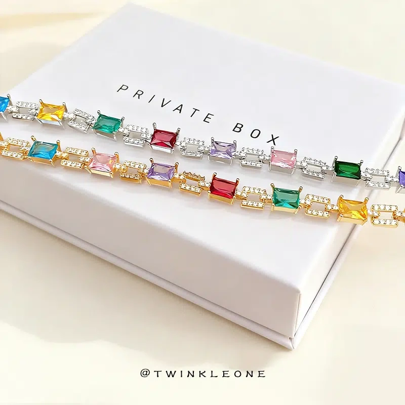 TWINKLE ONE Birthstone Colored Zirconia Bracelet – Perfect Gift