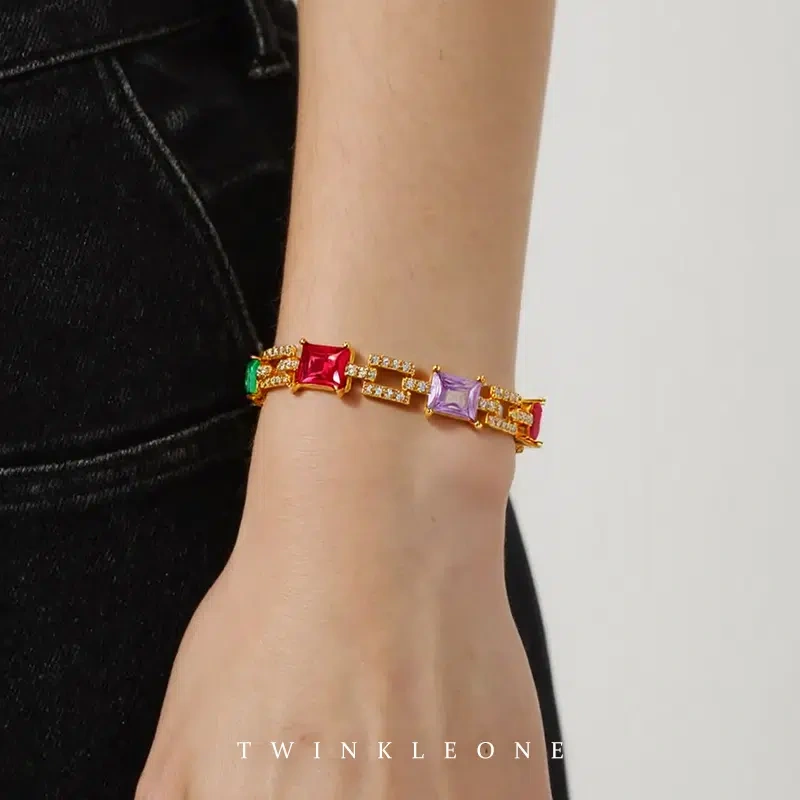 TWINKLE ONE Birthstone Colored Zirconia Bracelet – Perfect Gift