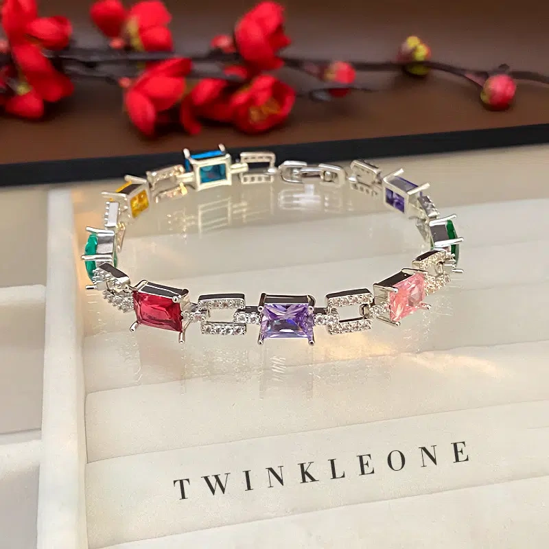TWINKLE ONE Birthstone Colored Zirconia Bracelet – Perfect Gift