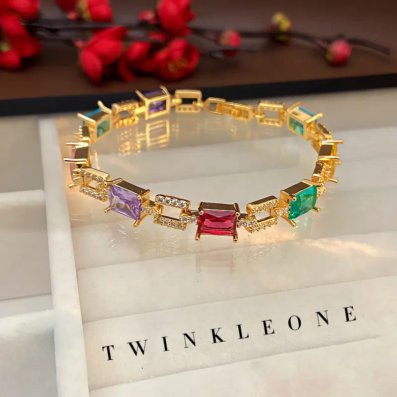 TWINKLE ONE Birthstone Colored Zirconia Bracelet – Perfect Gift