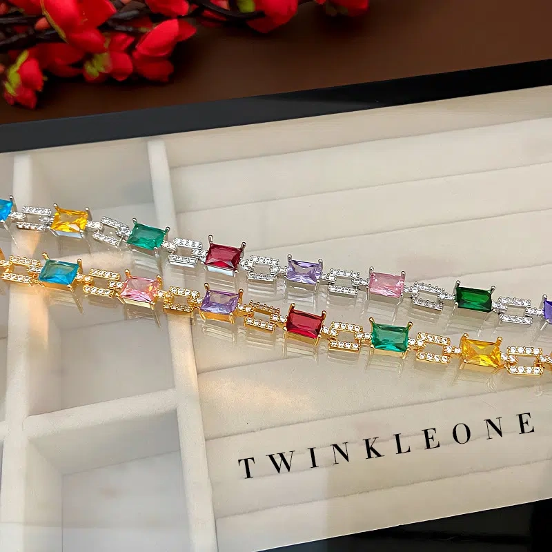TWINKLE ONE Birthstone Colored Zirconia Bracelet – Perfect Gift