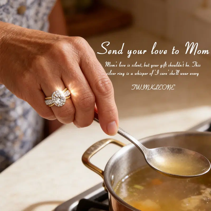 Mom Deserves to Shine: "My Queen" Moissanite Ring for Mother