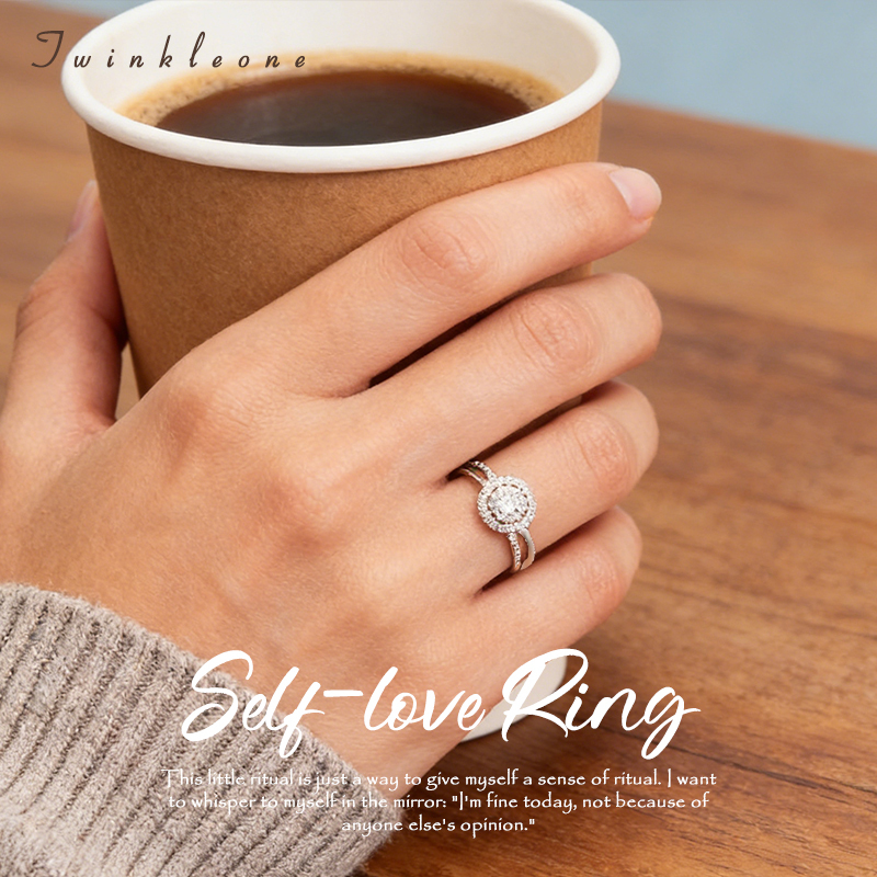 “Inner Sun” Self-Love Ring - 925 Silver & Zircon, A Declaration of Self-Worth