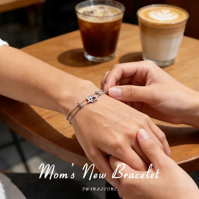 "My Guardian Star" Bracelet, a gift for Mom - 925 Sterling Silver