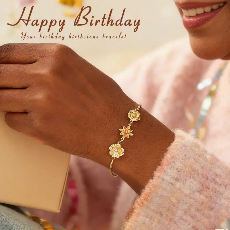Custom Bracelet for Grandma- Birthstones of Her Children/Grandkids
