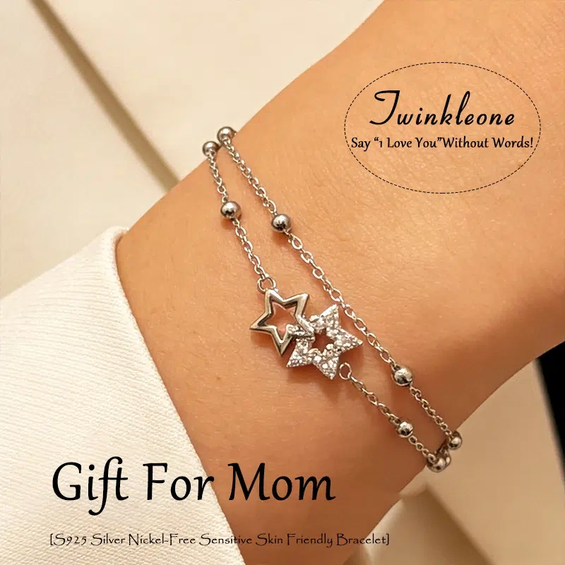 "My Guardian Star" Bracelet, a gift for Mom - 925 Sterling Silver