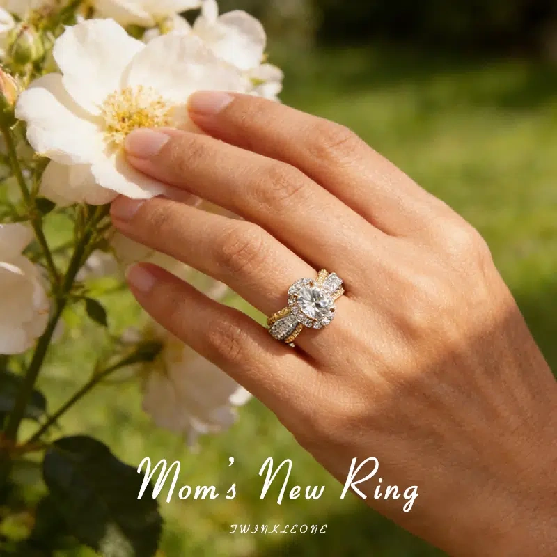 Mom Deserves to Shine: "My Queen" Moissanite Ring for Mother