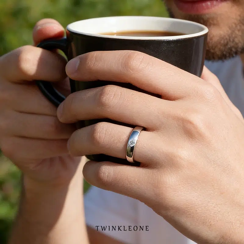 Your surname, my first name; personalized couple rings