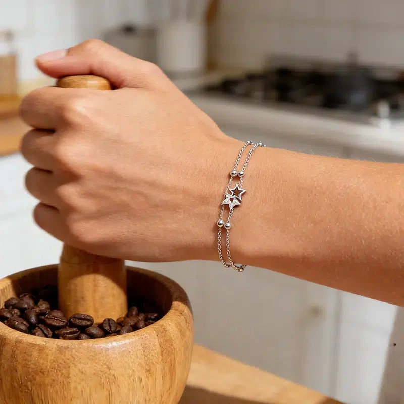 "My Guardian Star" Bracelet, a gift for Mom - 925 Sterling Silver