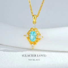 Glacier Love Ice Flower Necklace