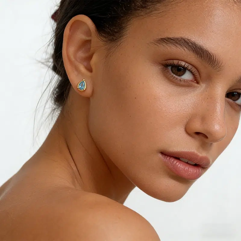 Glacier Tear Drop Earrings | Calm & Sparkle Everyday Jewelry