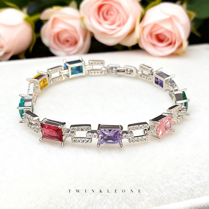 TWINKLE ONE Birthstone Colored Zirconia Bracelet – Perfect Gift