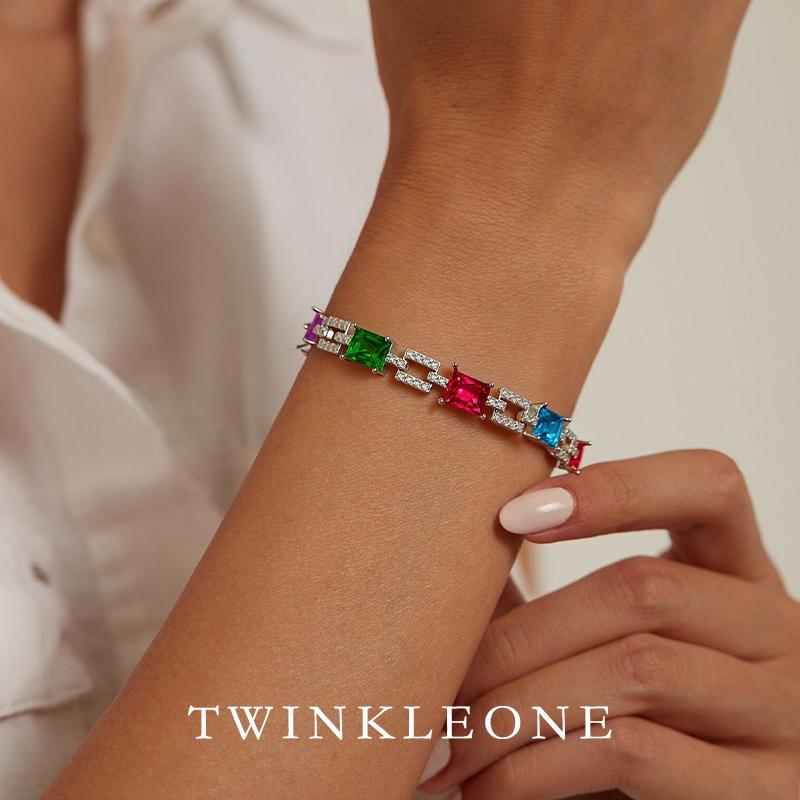 TWINKLE ONE Birthstone Colored Zirconia Bracelet – Perfect Gift