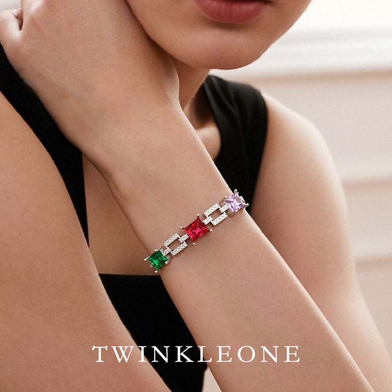 TWINKLE ONE Birthstone Colored Zirconia Bracelet – Perfect Gift