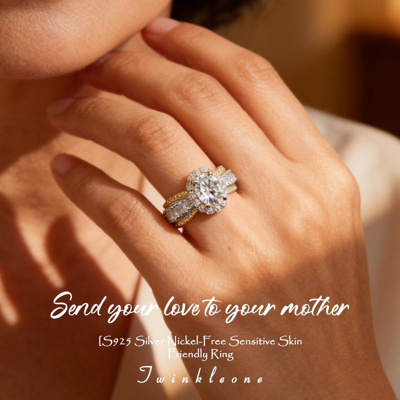 Mom Deserves to Shine: "My Queen" Moissanite Ring for Mother