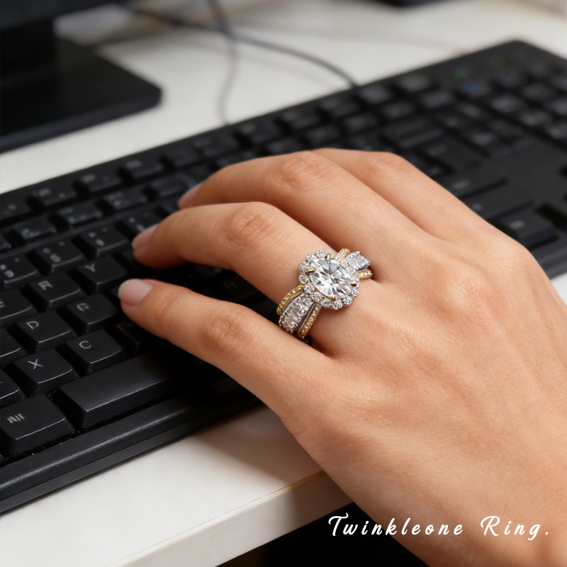 Self-Love Ring: Sterling Silver & Oval Moissanite Ring for Women - The Promise to Me