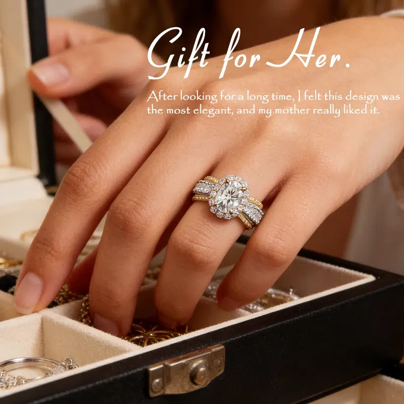 Mom Deserves to Shine: "My Queen" Moissanite Ring for Mother