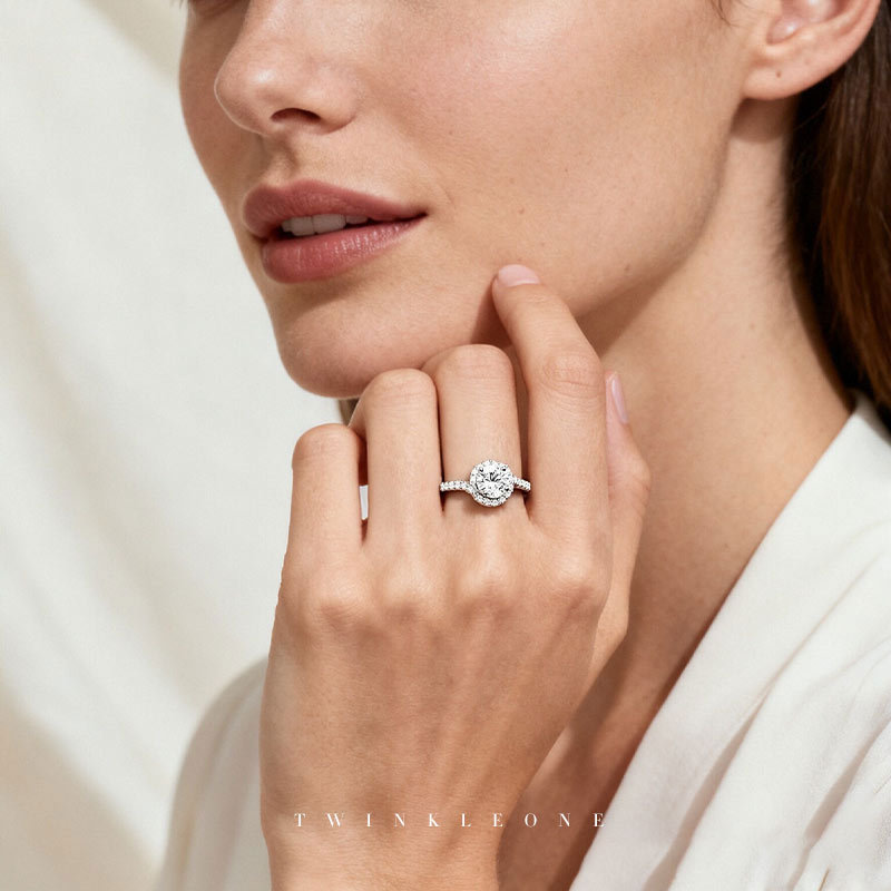 Mother’s Diamond Ring Sterling Silver | Full Pavé Legacy Jewelry, Luxurious Gift for Mom