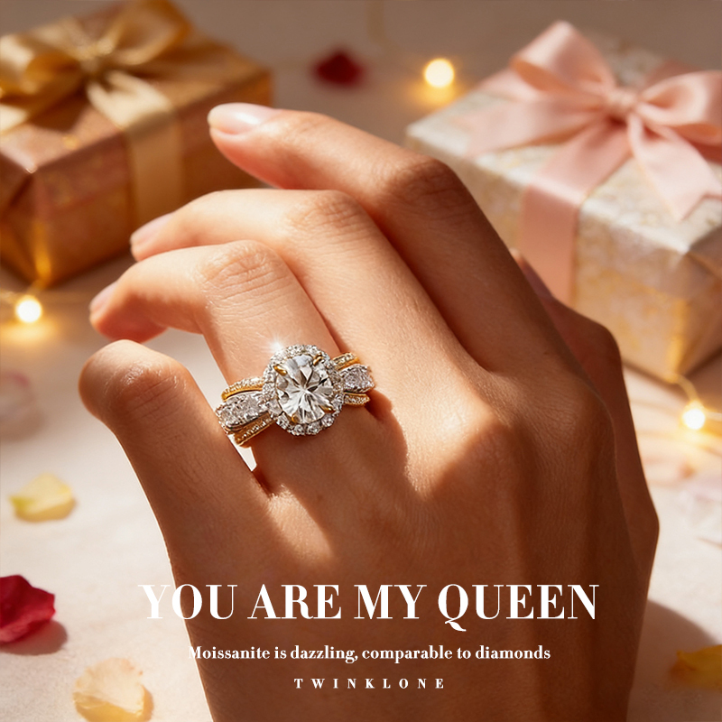 Self-Love Ring: Sterling Silver & Oval Moissanite Ring for Women - The Promise to Me