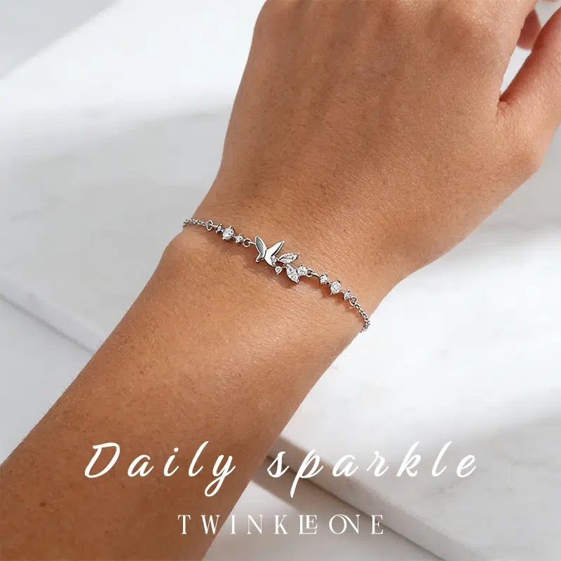 Butterfly Bracelet for Her Sterling Silver | Symbol of Growth & Radiance in Love