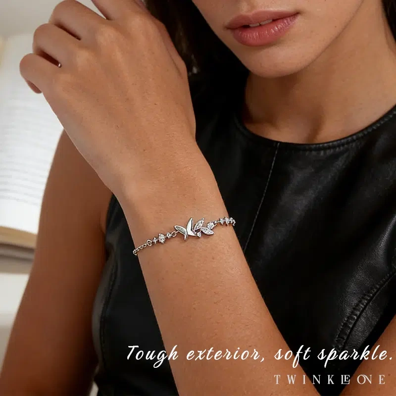 Butterfly Bracelet for Her Sterling Silver | Symbol of Growth & Radiance in Love