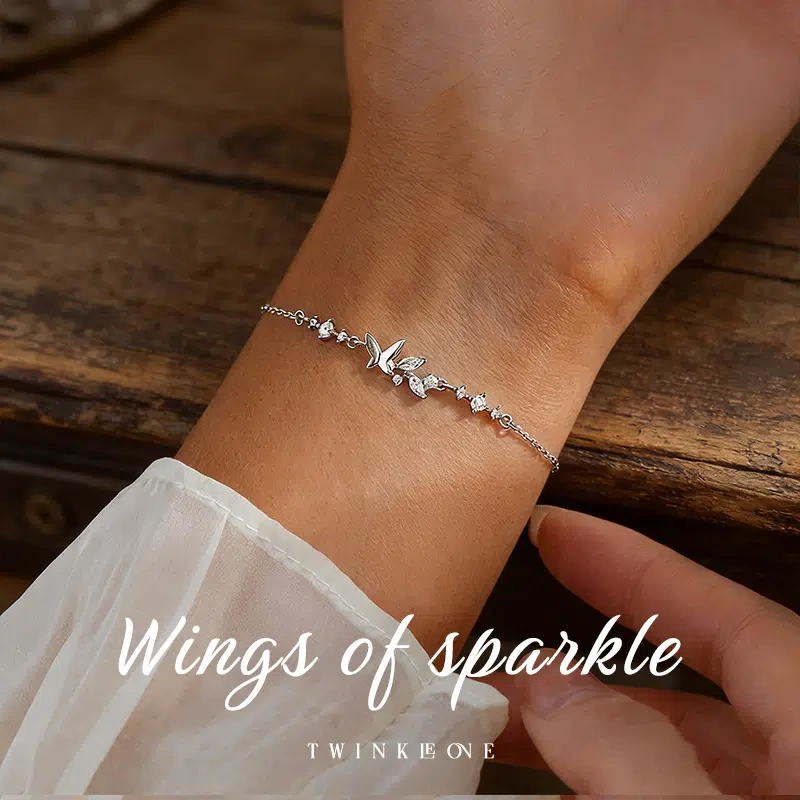 Butterfly Bracelet for Her Sterling Silver | Symbol of Growth & Radiance in Love