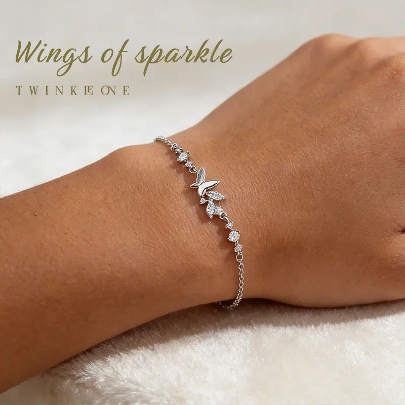 Butterfly Bracelet for Her Sterling Silver | Symbol of Growth & Radiance in Love