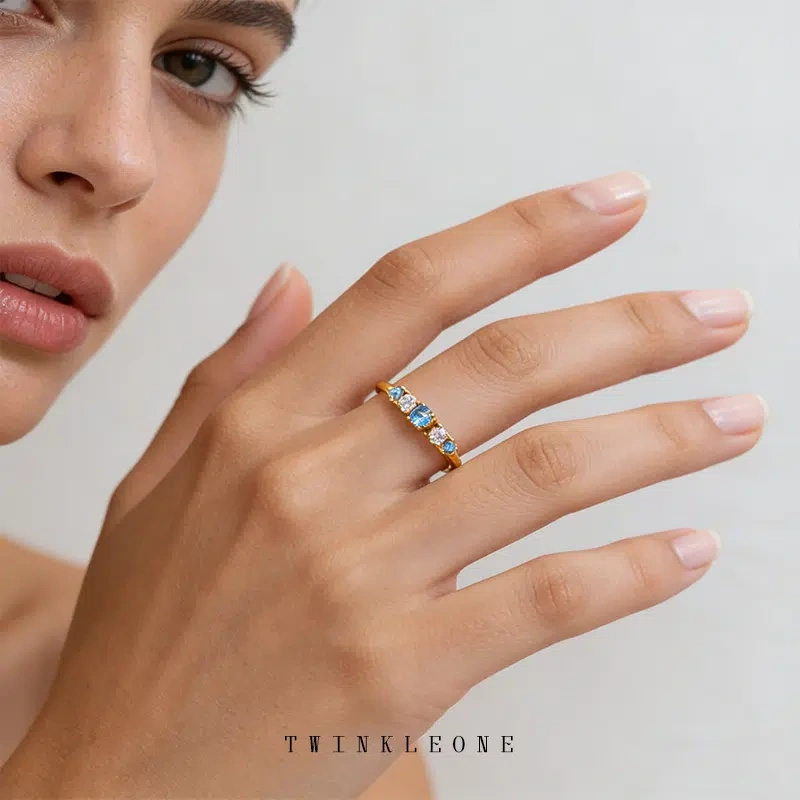 925 Sterling Silver Open Ring with Purple & Clear CZ – Thoughtful Gift for Mom, Wife, or Yourself