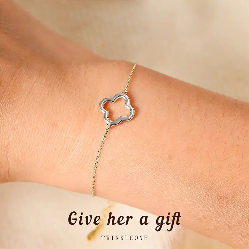 Lucky Clover 925 Silver Bracelet | Everyday Joy & Positivity Jewelry