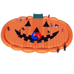 20m (L)*15m (W)*0.6m(H) world largest inflatable pumpkin bounce jump pad 60+