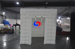 portable wedding party nightclub led light black inflatable cube tent photo booth