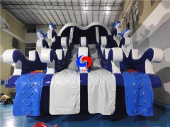 11.5m*6.5m *8.5m big wave inflatable pool slide