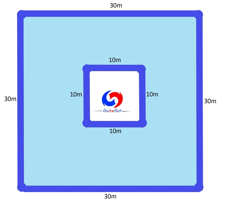 30m*30m Customized inflatable swimming pool