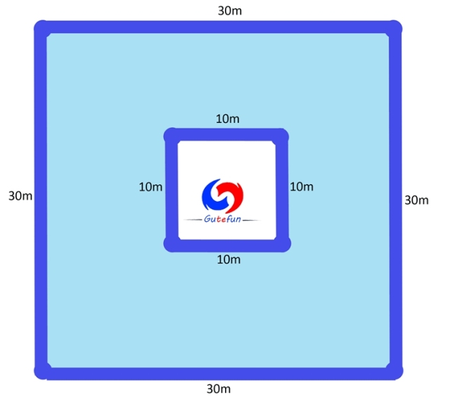 30m*30m Customized inflatable swimming pool