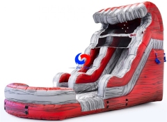 Tropical liquid hot magma inflatable water slide with plunge pool